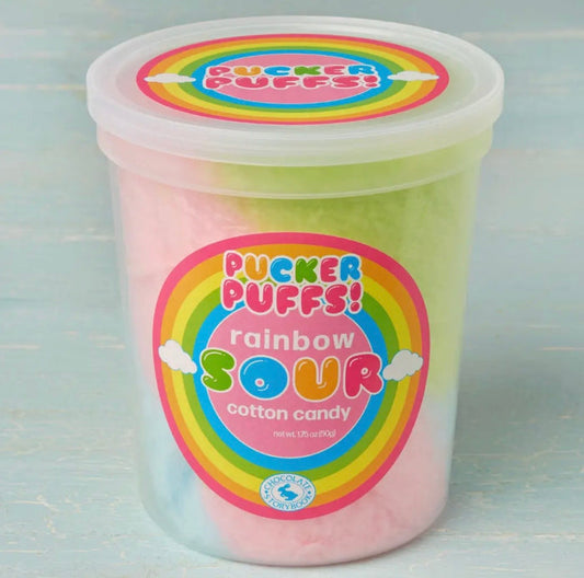 Pucker Puffs Sour Rainbow Cotton Candy