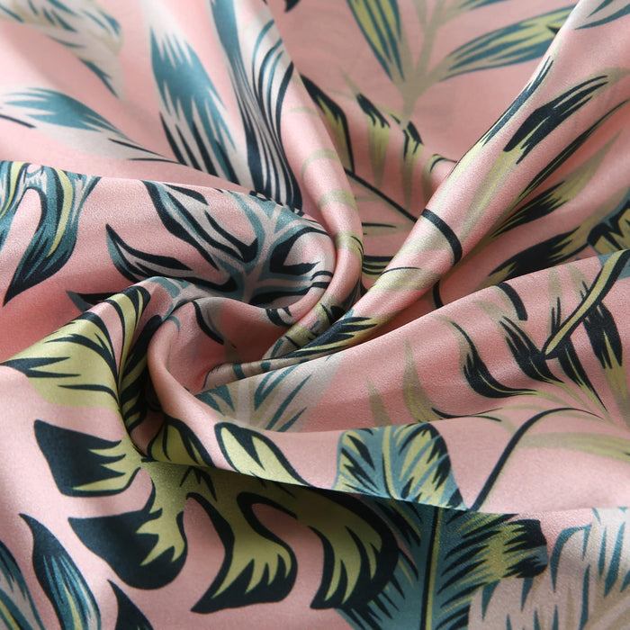 Queen Size Pure Mulberry Silk Pillowcase: Tropical