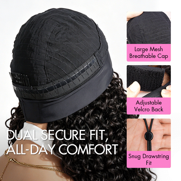 QVR Straight 210% Density Headband Wig 100% Human Hair Glueless Wigs for Women