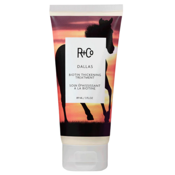 R+Co DALLAS biotin treatment, hair thickening mask, volumizing treatment for fine hair, biotin hair repair treatment, reduce split ends and flyaways, deep conditioner for volume, hair strengthening treatment, thick hair product for damage, instant hair thickening, Dallas volume treatment