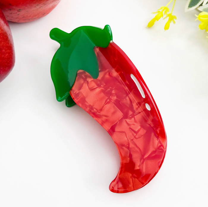 Red Chili Pepper Hair Clip