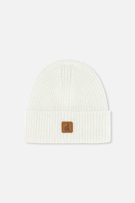 Ribbed Knit Hat Off-White-0