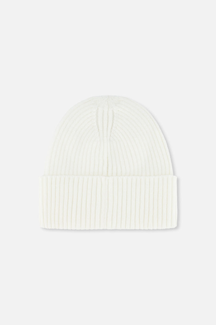 Ribbed Knit Hat Off-White-2