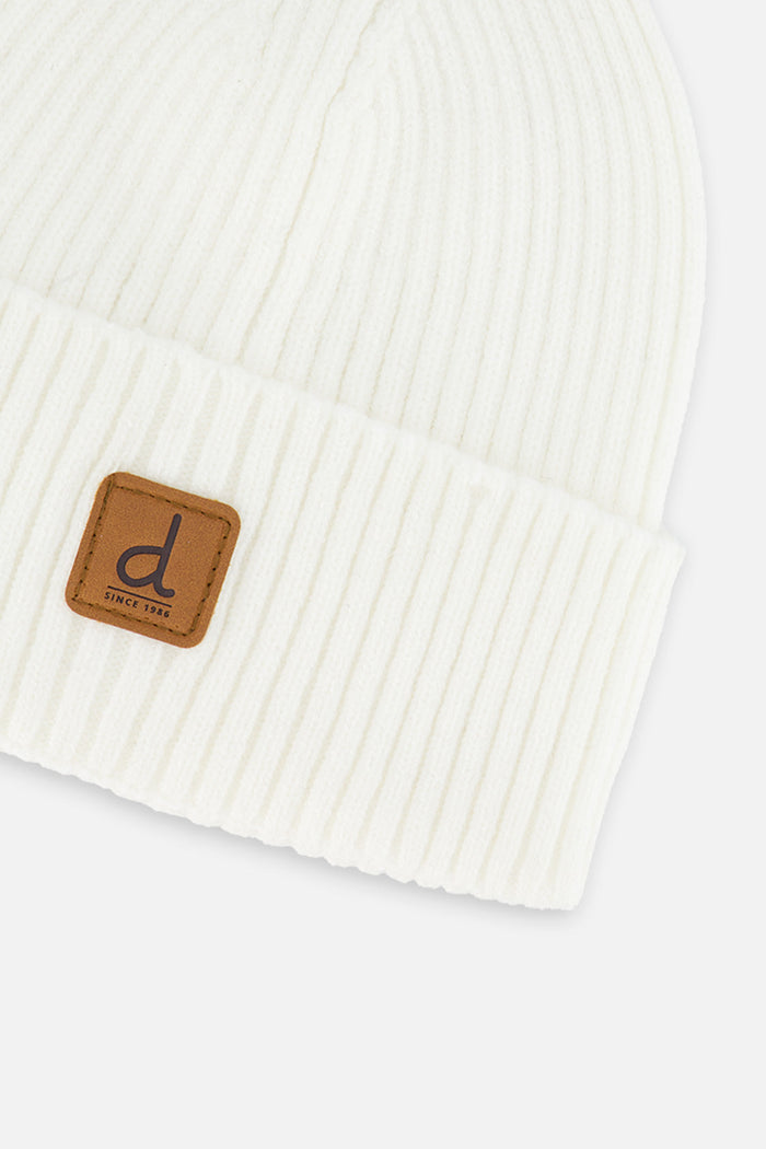 Ribbed Knit Hat Off-White-3