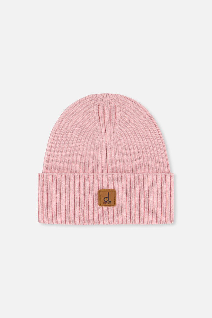 Ribbed Knit Hat Pale Dusty Pink-0