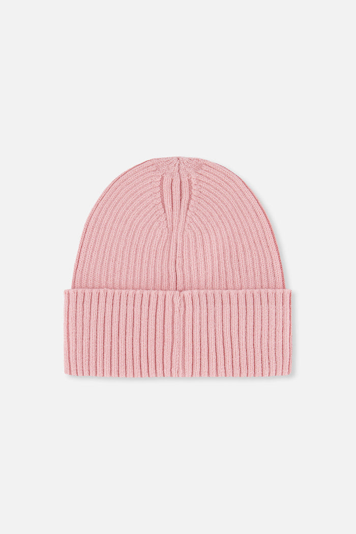 Ribbed Knit Hat Pale Dusty Pink-2