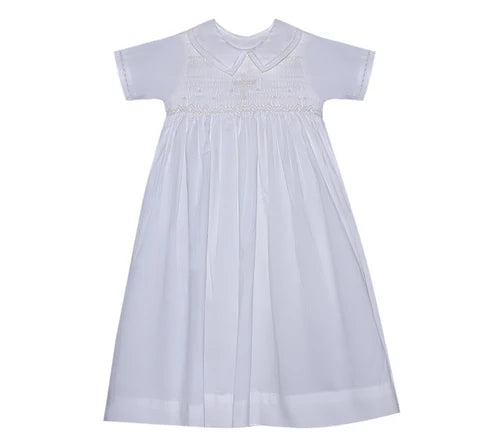 RN Riley Boy Smocked Baptism Gown