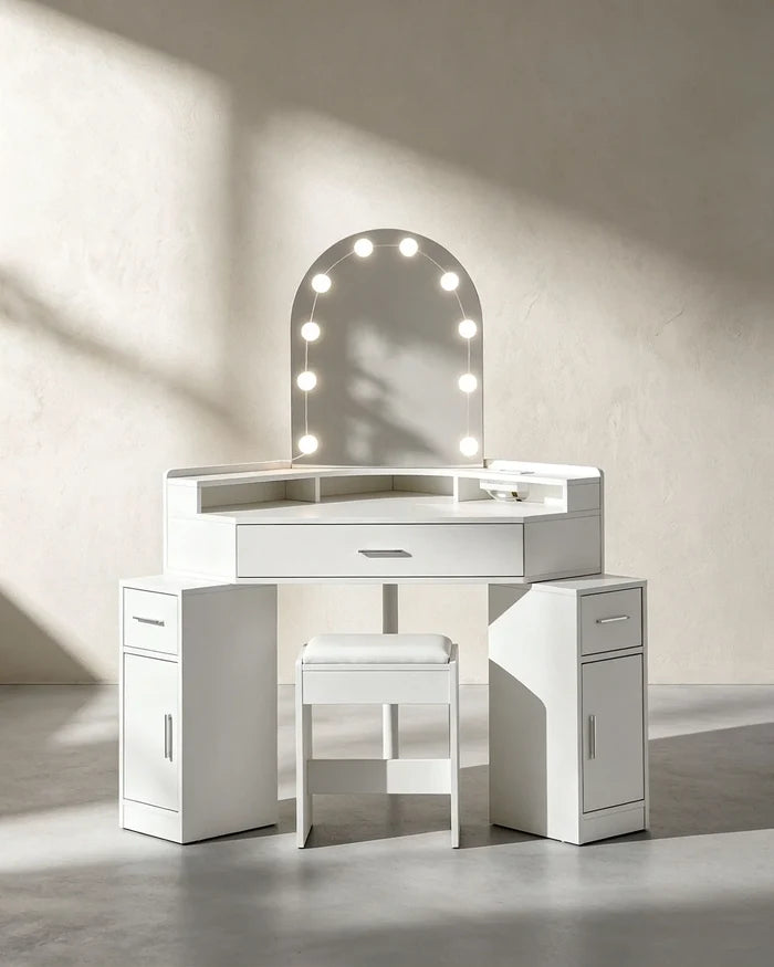 Rova Corner Dressing Table Set