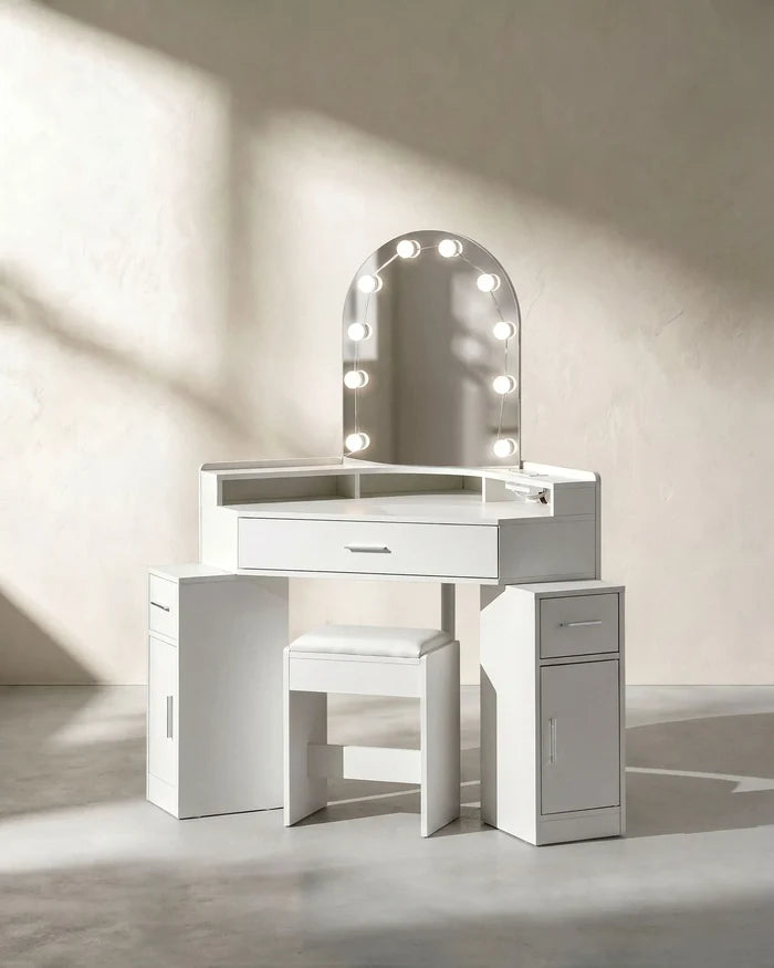 Rova Corner Dressing Table Set