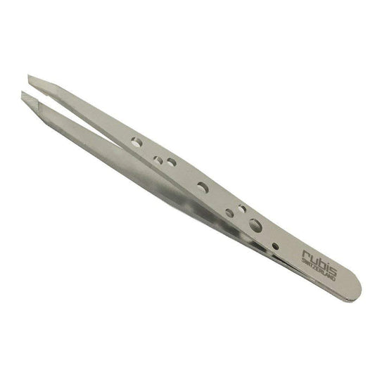 Rubis Switzerland Swiss Tweeze Slant Tip Tweezer Stainless Steel 1K111