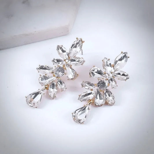 Wedding Jewelry - Rhinestone Bridal Earrings - Available in Silver and Gold