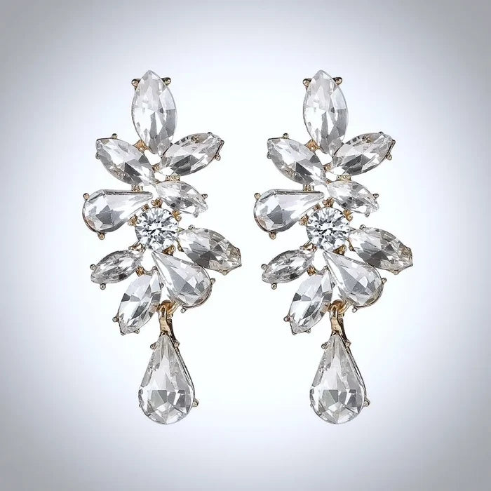 Wedding Jewelry - Rhinestone Bridal Earrings - Available in Silver and Gold