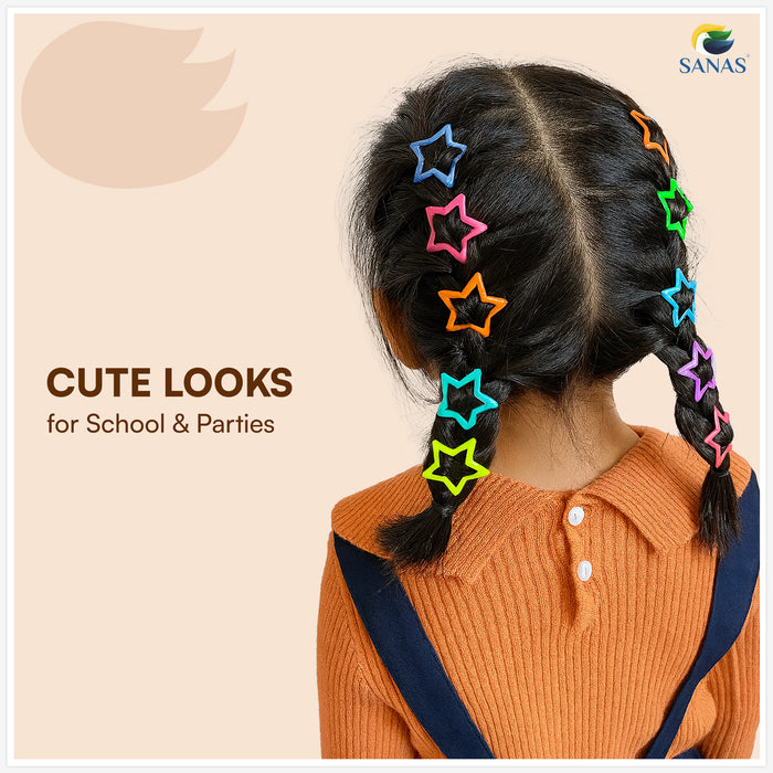 Colorful Hair Accessories For Women Star Tic Tac Clips