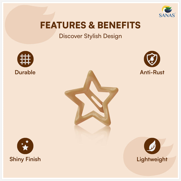 Girls Hair Accessories For Women Cute Star Snap Clips