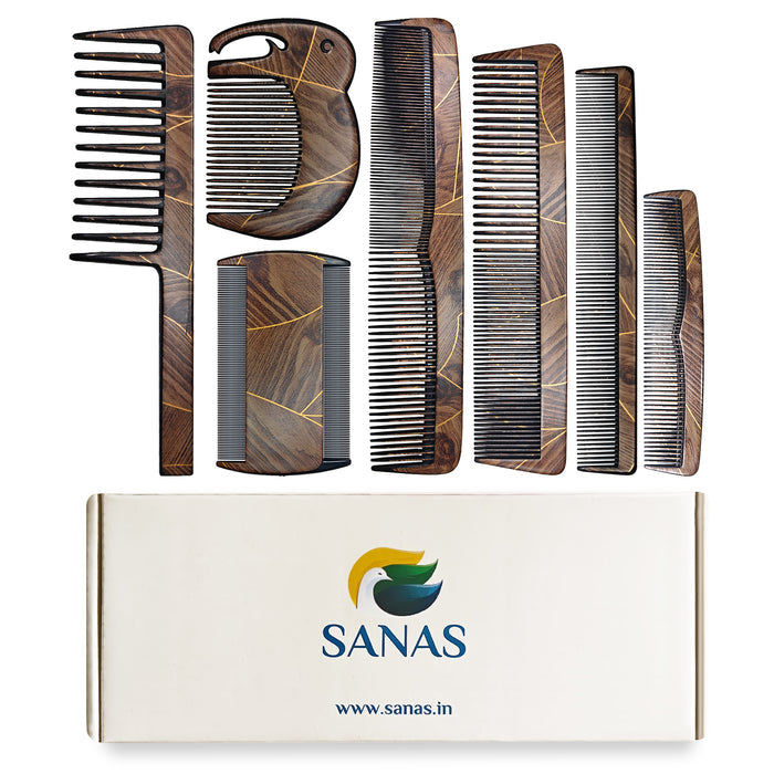 SANAS Wooden Hair Comb Set Hair Accessories for Women