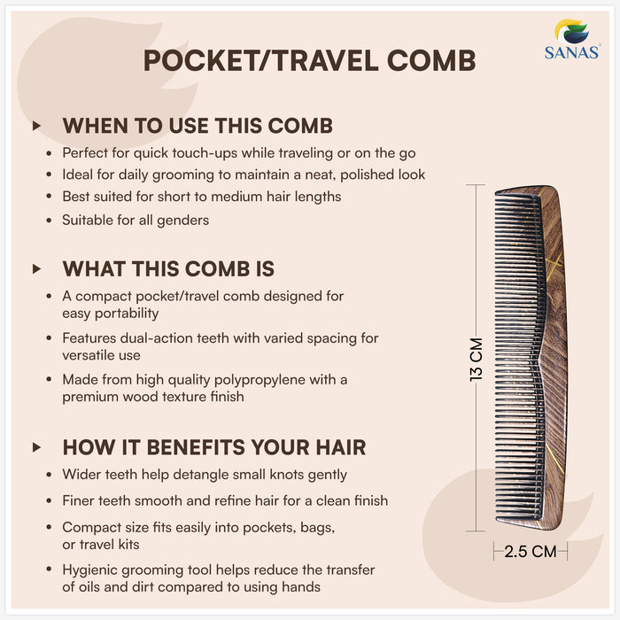Premium Wooden Hair Comb Set for Daily Hair Care