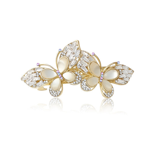 SANAS Dual Butterfly Gemstone Hair Clip Hair Accessories for Women