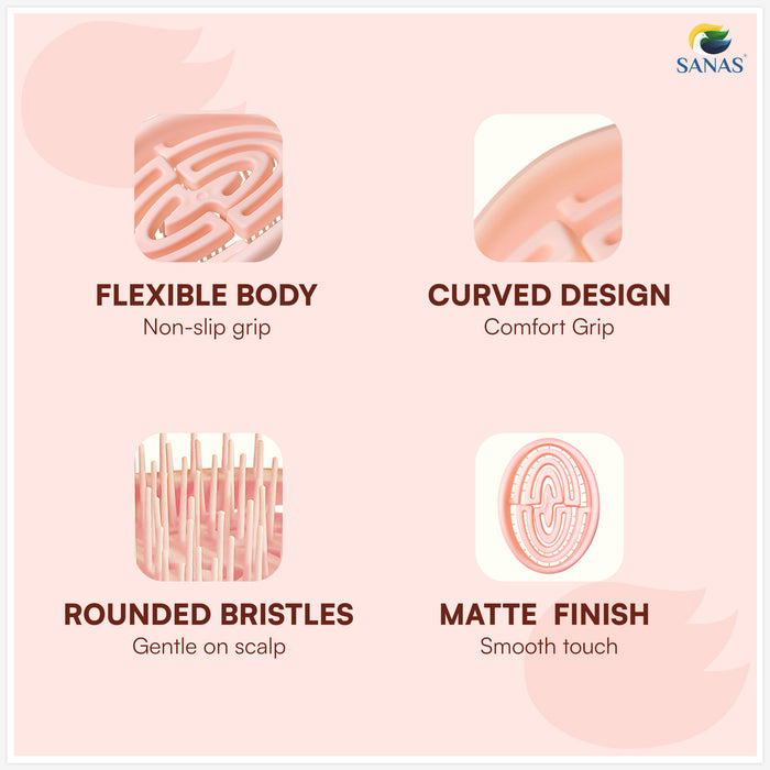 Silicone scalp massage brush for deep scalp cleansing