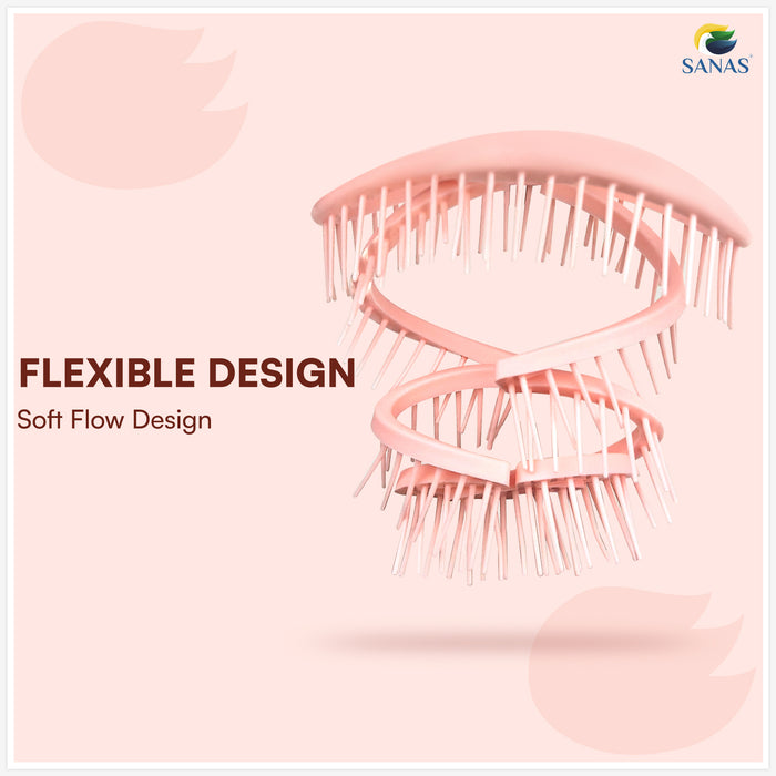 SANAS Scalp Massager Shampoo Brush Pack of 2 | Silicone Scalp Massage Brush | Hair Care Accessories
