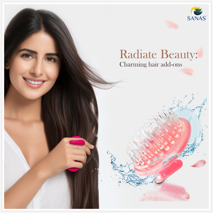 Silicone scalp massage brush for deep scalp cleansing