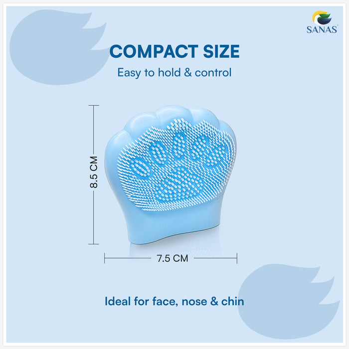 Silicone face scrubber for gentle facial cleansing and exfoliation