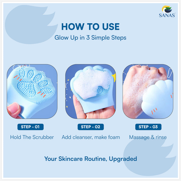 Soft Silicone Face Wash Scrubber for Daily Skincare