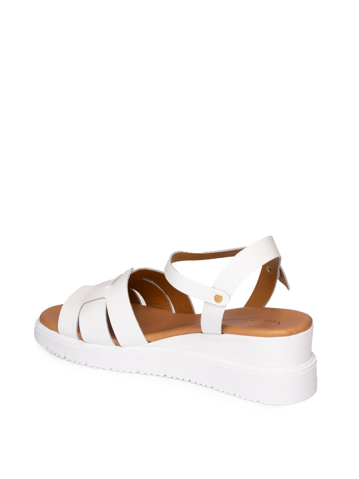 YUNA MARSELLA Sandalo pelle bianco FZ-318 VIT-BIANCO