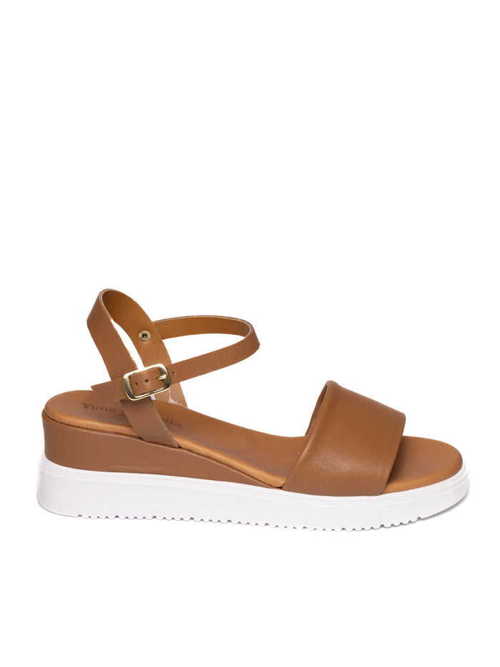 YUNA MARSELLA Sandalo pelle cuoio FZ3-02 VIT-CUOIO