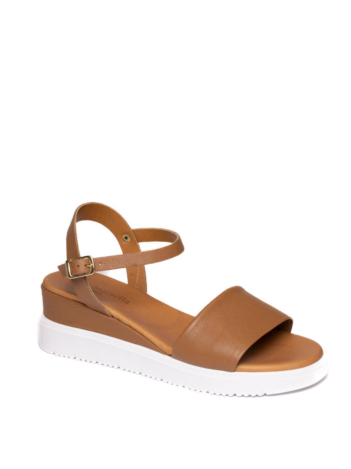 YUNA MARSELLA Sandalo pelle cuoio FZ3-02 VIT-CUOIO