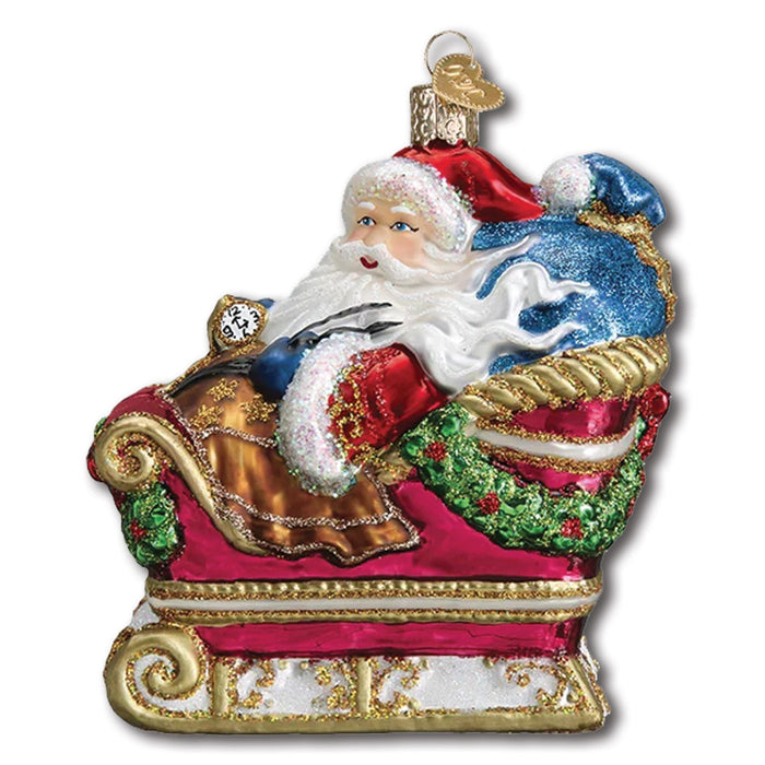 Santa in Sleigh Ornament