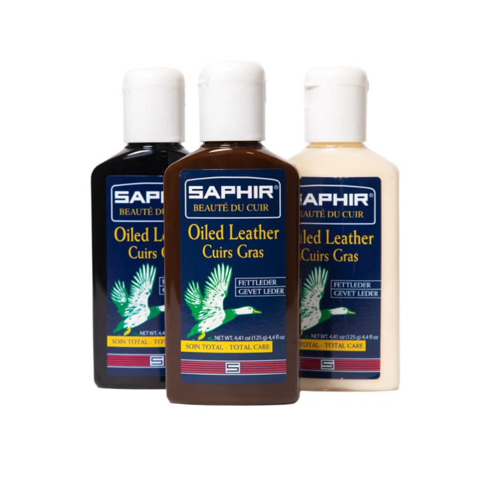 Three bottles of KirbyAllison.com Saphir Chromexcel Oiled Leather Cream.