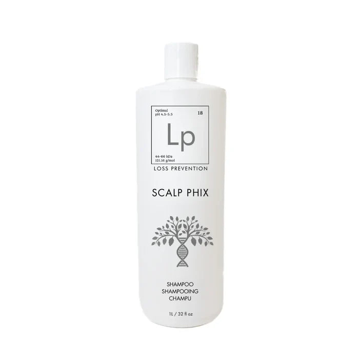 Shampoo bottle labeled 'Scalp Phix' on a white background - Hair Care Canada