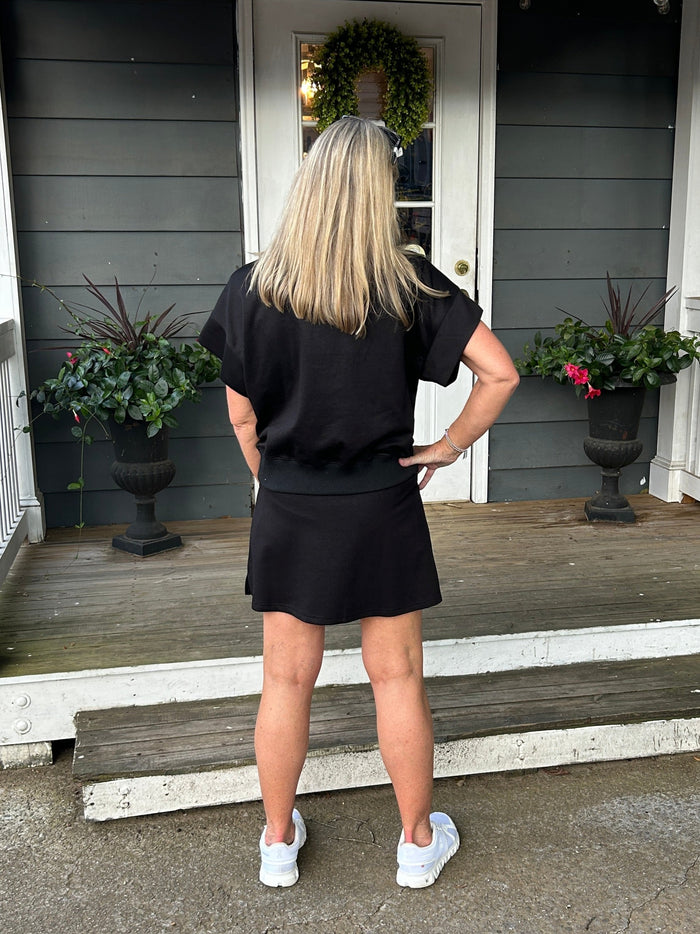 Scuba Knit Skort in Black