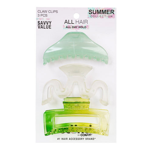 Scunci Summer Claw Clip Set 3pcs