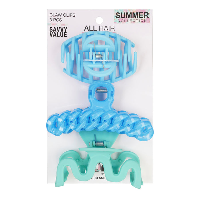 Scunci Summer Claw Clip Set 3pcs
