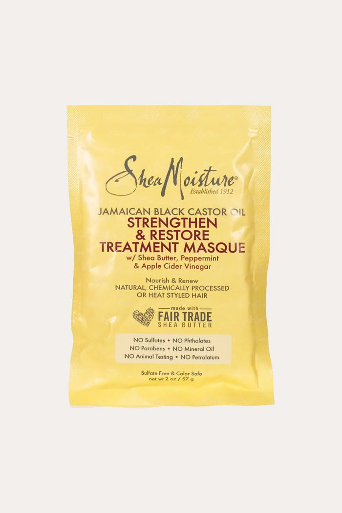 SHEA MOISTURE JAMAICAN BLACK CASTOR OIL STRENGTHEN & RESTORE TREATMENT MASQUE 2oz SHEA MOISTURE