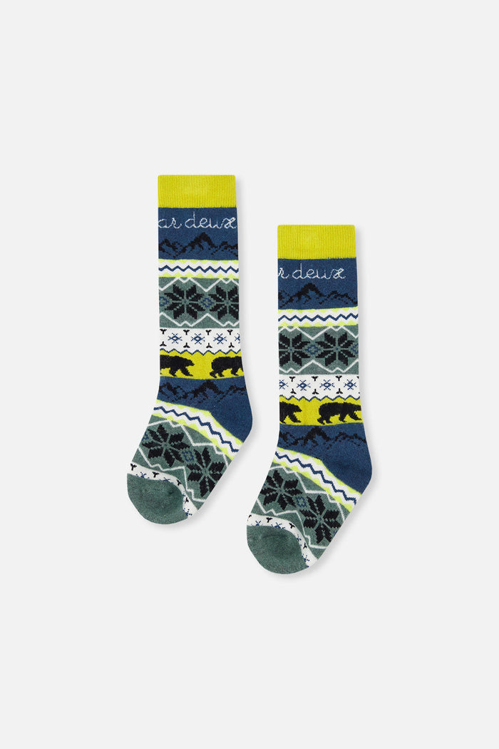 Ski Socks Navy Blue-0