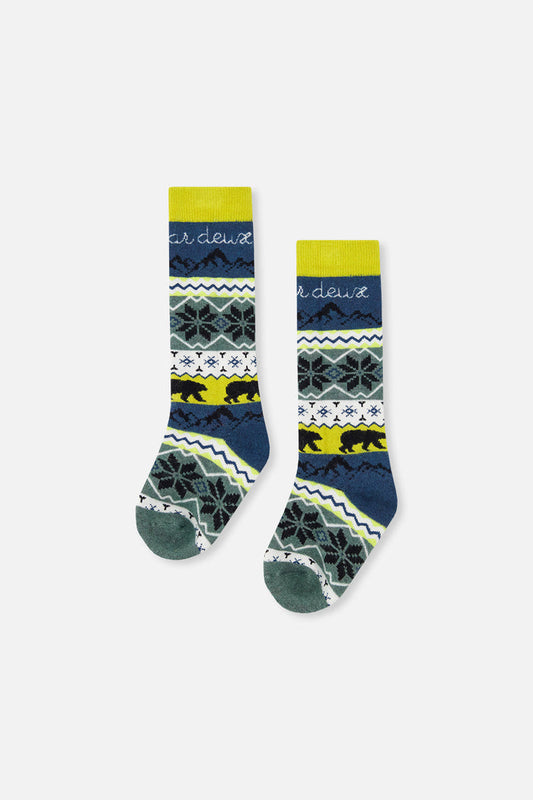 Ski Socks Navy Blue-0