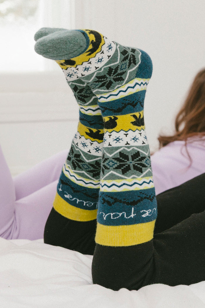 Ski Socks Navy Blue-2