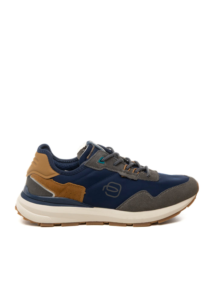 PIQUADRO Sneaker pelle/mesh blu PQ7506 CAM/NYL-NAVY