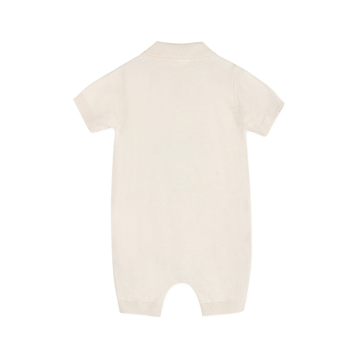 Soccer Applique Baby Knit Romper Back (Organic Cotton)