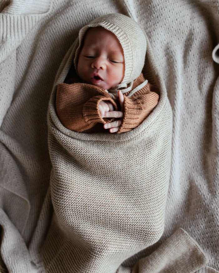 Soft Baby Cocoon - Merino Wool - Sand - Lifestyle