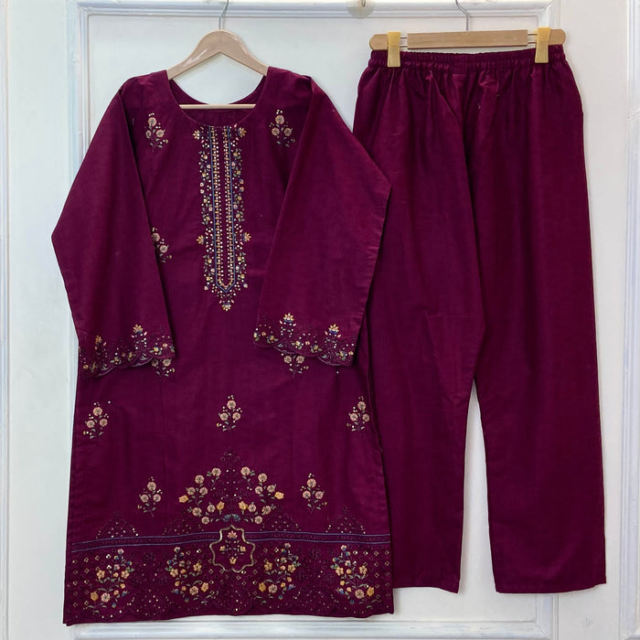 Sparkle Embroidered 2PC (Premium Cotton) D-362