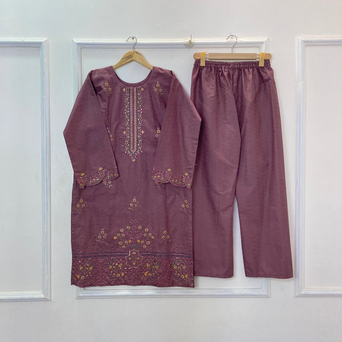 Sparkle Embroidered 2PC (Premium Cotton) D-362
