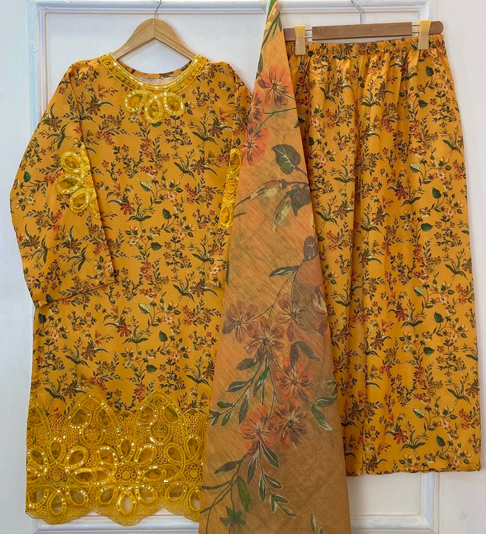 Sparkling Blossom 3PC (Bana Dora Silk) D-283