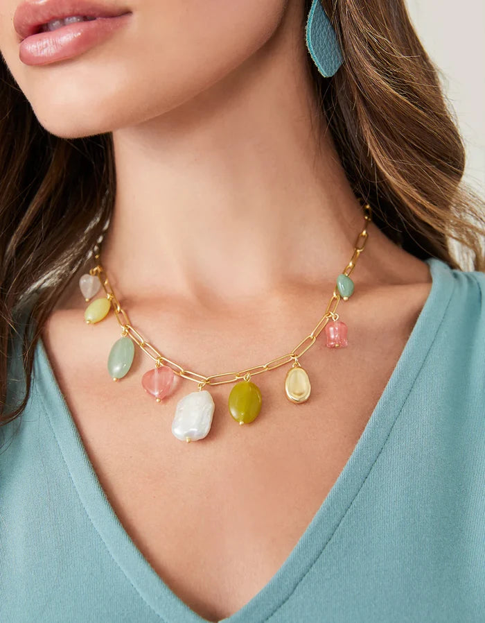 Spartina 449: Cotton Candy Necklace 18" Multi - B Social Boutique