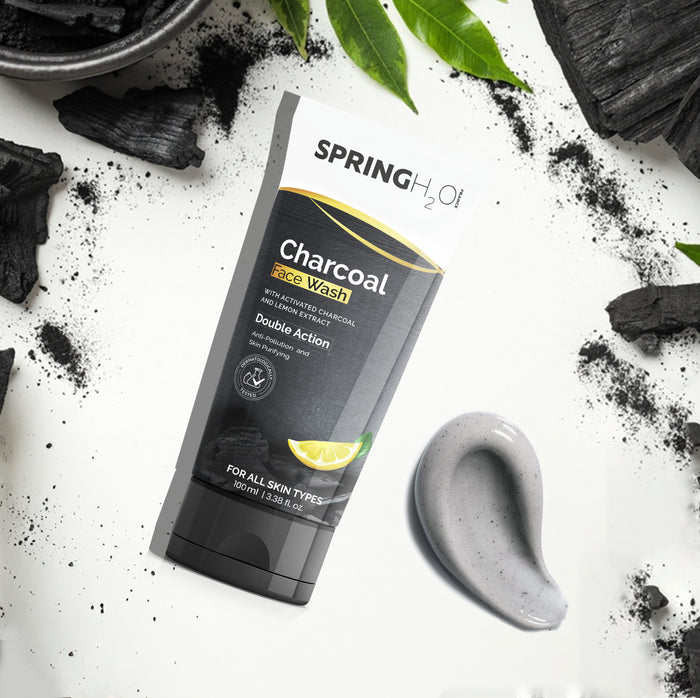SPRING H2O Brightening Complete & Charcoal Face Wash Combo (200 ml)
