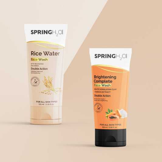 SPRING H2O Rice Water & Brightening Complete Face Wash Combo (200 ml)