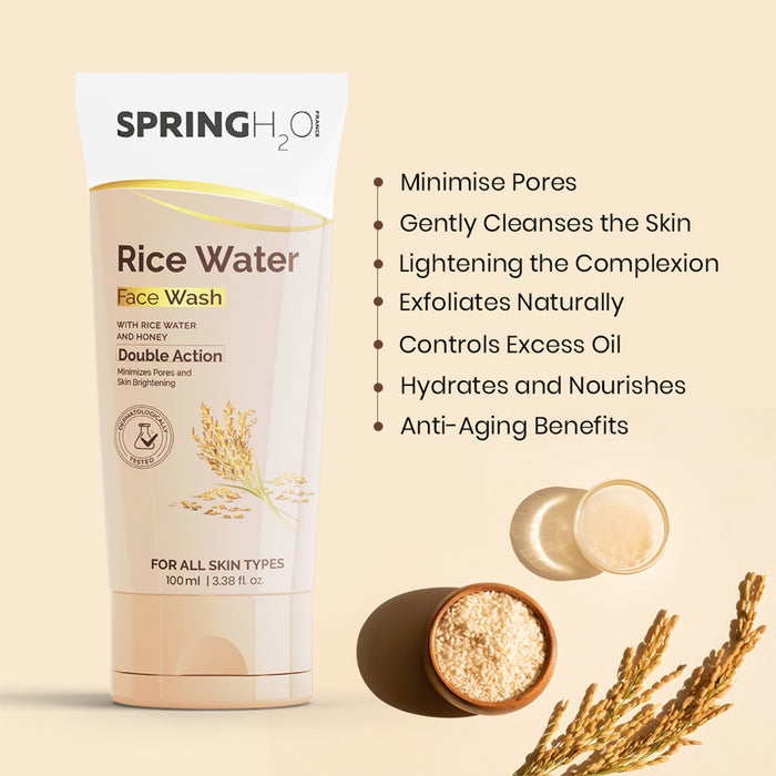 SPRING H2O Rice Water & Brightening Complete Face Wash Combo (200 ml)
