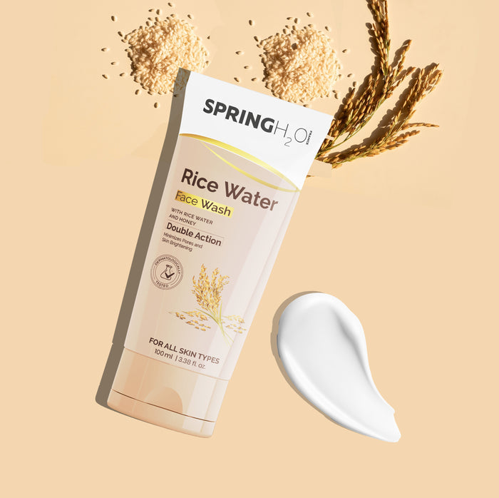 SPRING H2O Rice Water & Charcoal Face Wash Combo (200 ml)